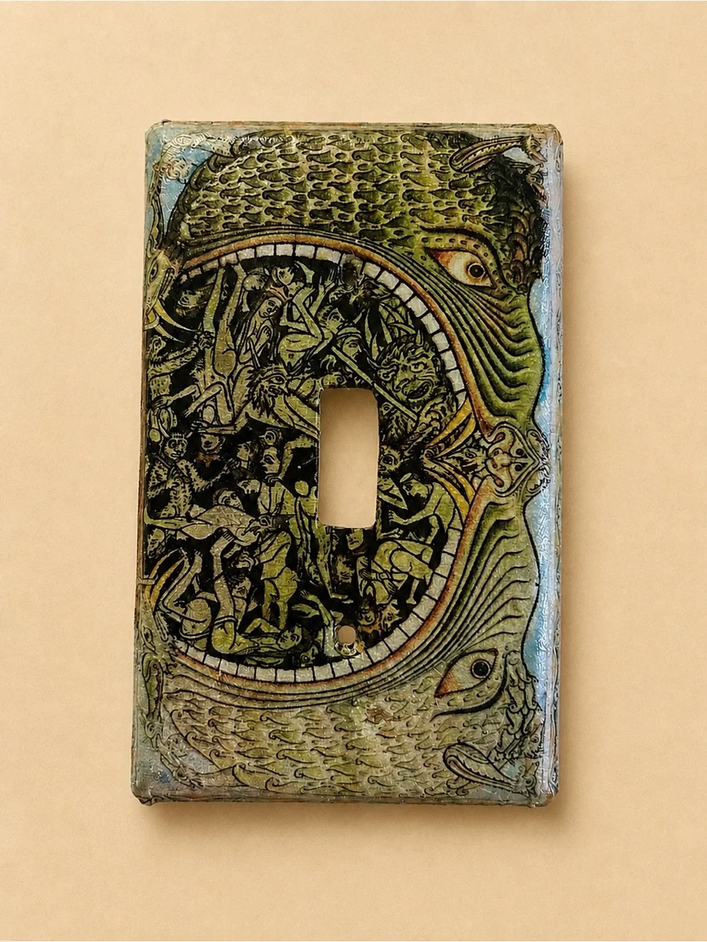 Handmade Light switch cover- Archangel Michael.